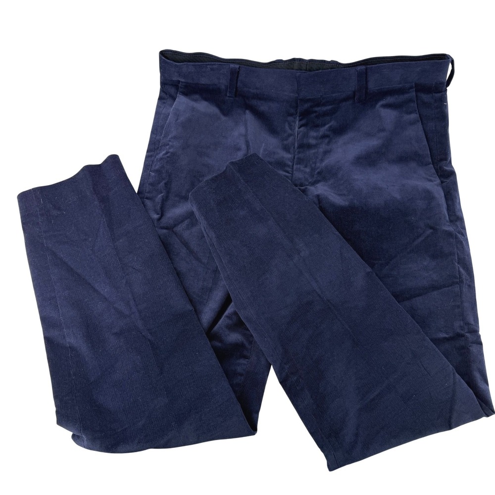 J.Crew Ludlow Slim Fit Corduroy Pants Mens 31x30 Navy Blue Cotton Stretch